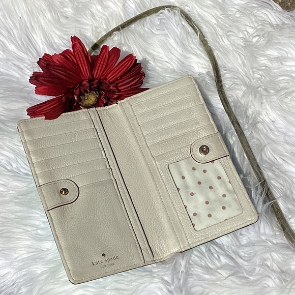 Kate Spade Aqua Blue Snap Close Bi Fold Wallet - Picture 3 of 8